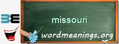 WordMeaning blackboard for missouri